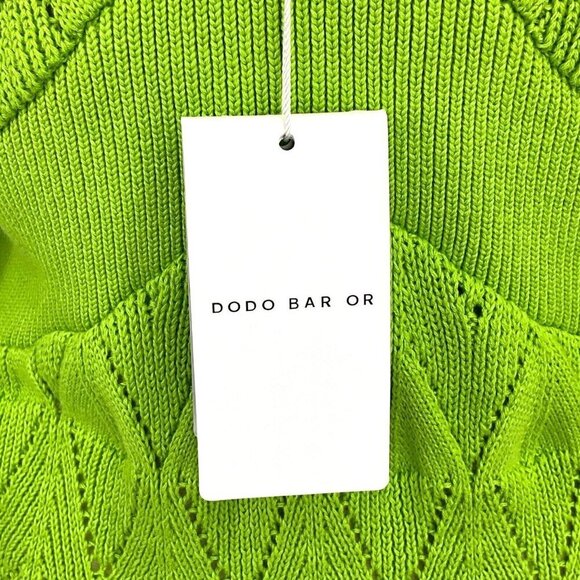 NWT DODO BAR OR Size 42 US 4-6 Simmons Dress Green Knit Tassles Maxi Half Sleeve - Picture 7 of 14